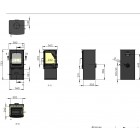 Ecosy+ Purefire Curve 5kw, Multi-Fuel, Eco Design Approved, Defra Approved Stove - WITH STAND Ecosy+ Purefire Curve 5kw, Multi-Fuel, Eco Design Approved, Defra Approved Stove - WITH STAND